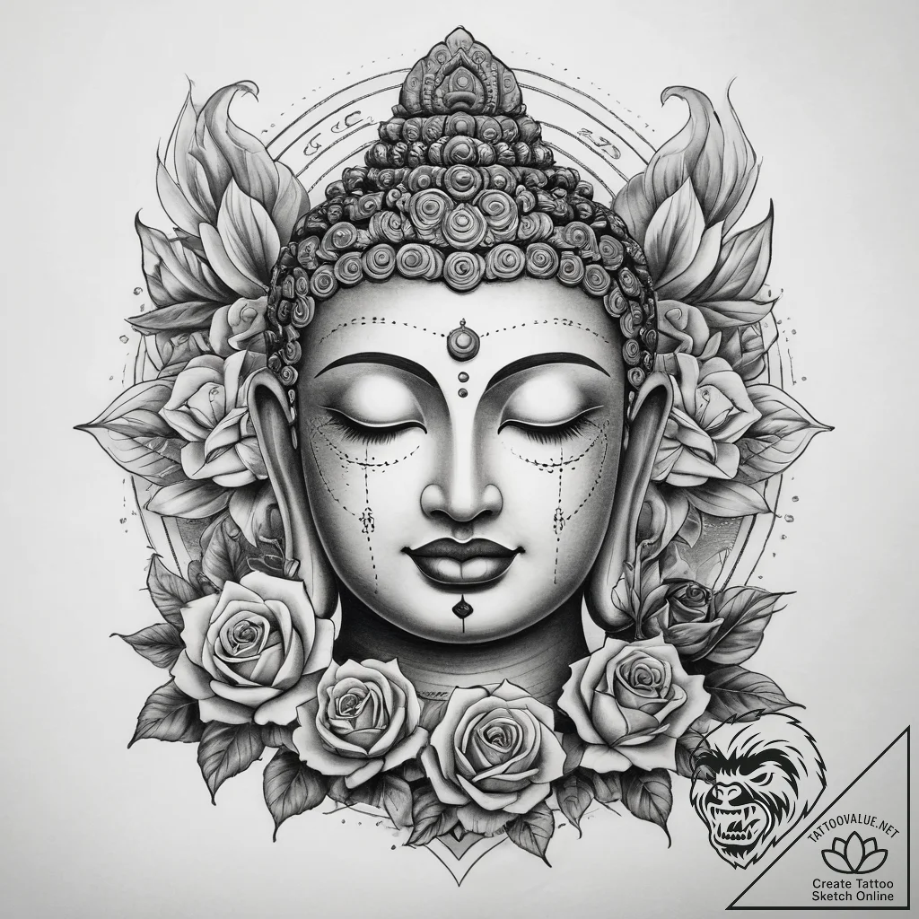 Tattoo sketch buddha, tattoo sketch design, c... - tattoo sketch (№1757518515_0, 10.09.2025 15:35) — tattoovalue.net