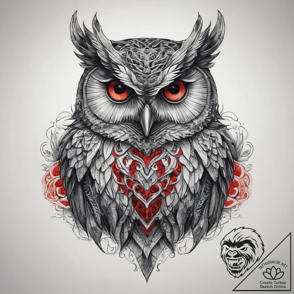 Tattoo sketch owl tattoo, tattoo drawing outl... - tattoo sketch (№1757518916_0, 10.09.2025 15:41) — tattoovalue.net
