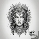Tattoo sketch sacred character, tattoo drawin… – tattoo sketch (№1757519305_0, 10.09.2025 15:48) — tattoovalue.net