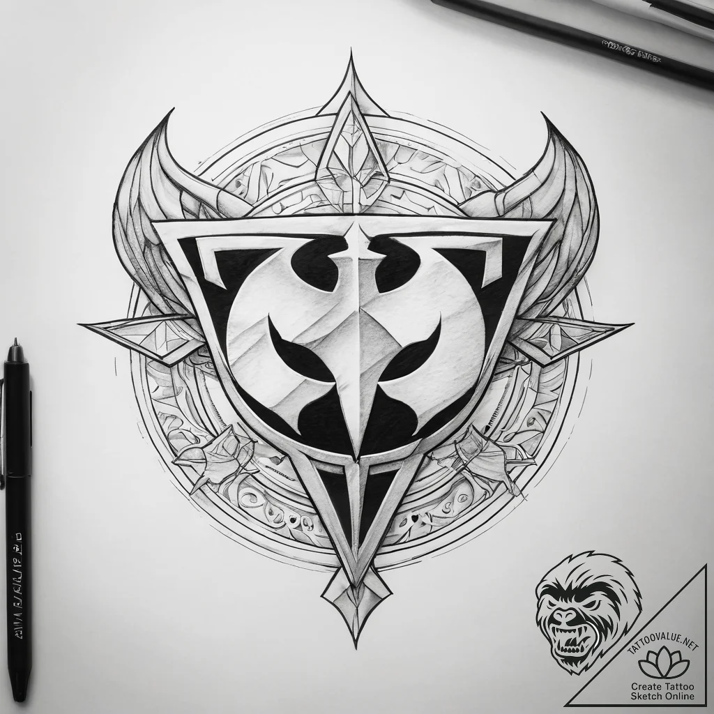 Tattoo sketch teen titans logo - tattoo sketch (№1757521494_0, 10.09.2025 16:24) — tattoovalue.net