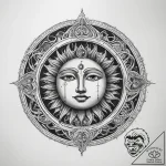 Tattoo sketch dazhbog, the sun god, with a so… – tattoo sketch (№1757521687_0, 10.09.2025 16:28) — tattoovalue.net