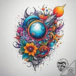 Tattoo sketch cosmic narrative, ink illustrat… – tattoo sketch (№1757522861_0, 10.09.2025 16:47) — tattoovalue.net