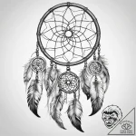 Tattoo sketch native american dreamcatcher – tattoo sketch (№1757525205_0, 10.09.2025 17:26) — tattoovalue.net