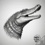 Tattoo sketch crocodile, concept art for tatt… – tattoo sketch (№1757526379_0, 10.09.2025 17:46) — tattoovalue.net