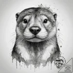 Tattoo sketch otter, artistic tattoo sketch,… – tattoo sketch (№1757529098_0, 10.09.2025 18:31) — tattoovalue.net