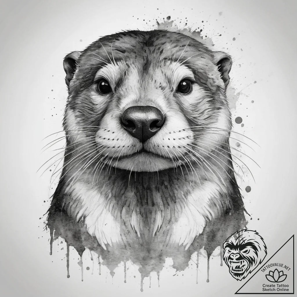 Tattoo sketch otter, artistic tattoo sketch,... - tattoo sketch (№1757529098_0, 10.09.2025 18:31) — tattoovalue.net