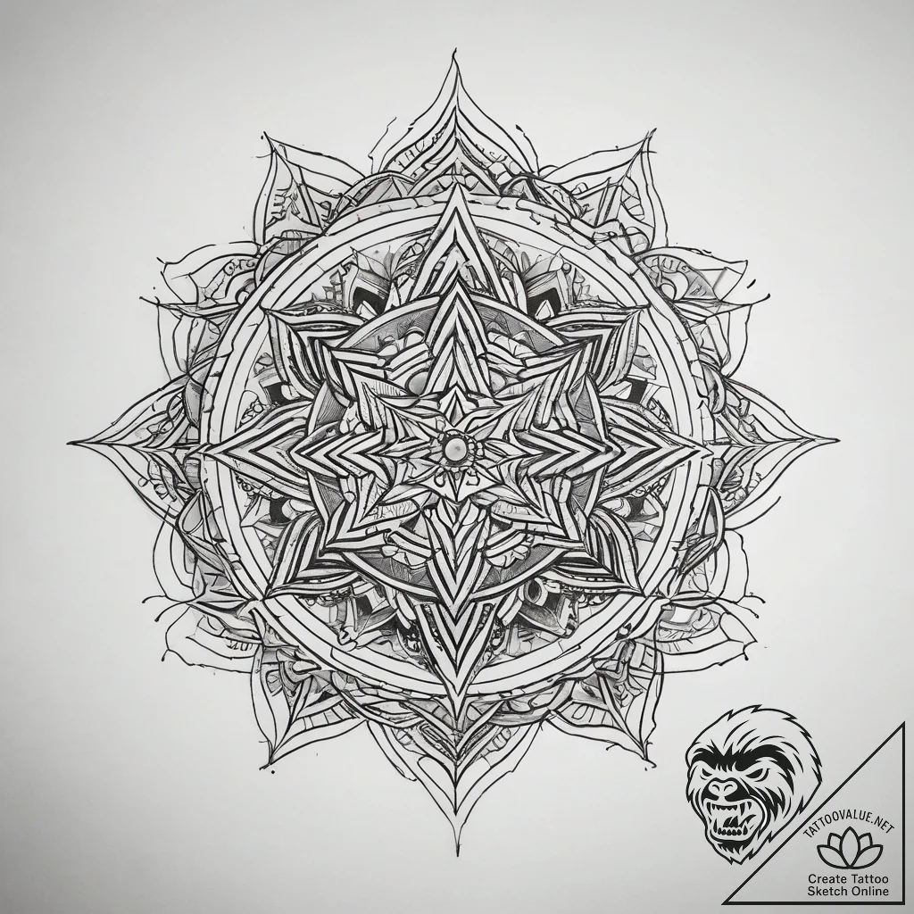 Tattoo sketch ruby, tattoo sketch design, geo... - tattoo sketch (№1757529293_0, 10.09.2025 18:34) — tattoovalue.net