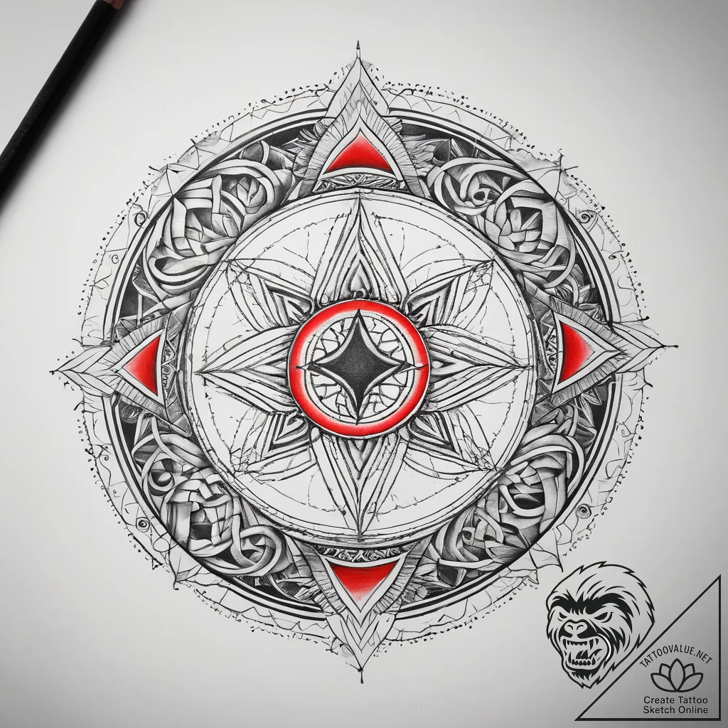 Tattoo sketch gebo rune on a ring, ink illust... - tattoo sketch (№1757529684_0, 10.09.2025 18:41) — tattoovalue.net