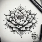 Tattoo sketch lotus flower, ink illustration… – tattoo sketch (№1757530859_0, 10.09.2025 19:00) — tattoovalue.net