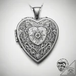 Tattoo sketch locket with engraving – tattoo sketch (№1757531836_0, 10.09.2025 19:17) — tattoovalue.net