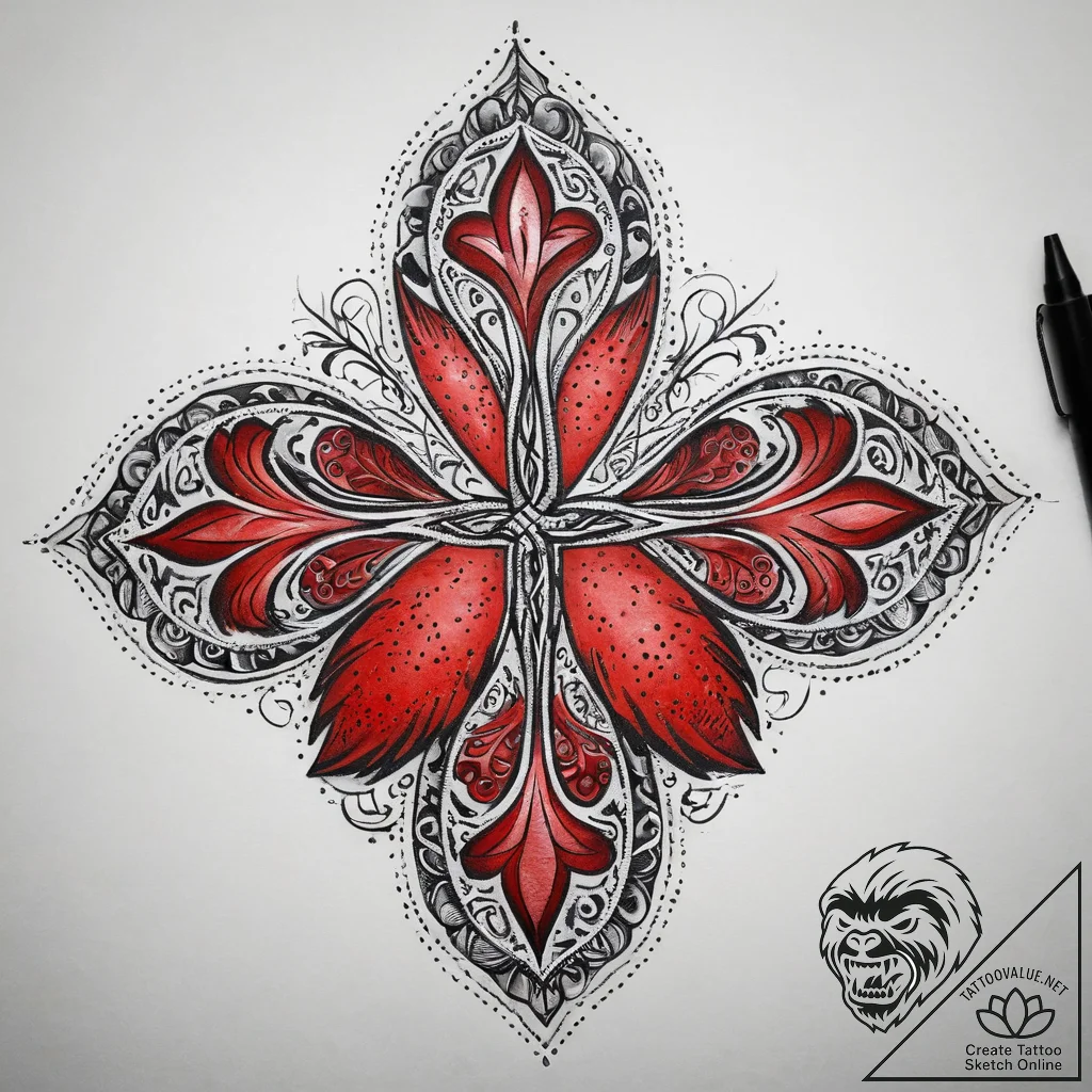 Tattoo sketch vet animal paw print and cross,... - tattoo sketch (№1757532225_0, 10.09.2025 19:23) — tattoovalue.net