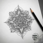 Tattoo sketch blessed being, concept art for… – tattoo sketch (№1757532618_0, 10.09.2025 19:30) — tattoovalue.net