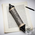 Tattoo sketch old book with a scroll – tattoo sketch (№1757533007_0, 10.09.2025 19:36) — tattoovalue.net