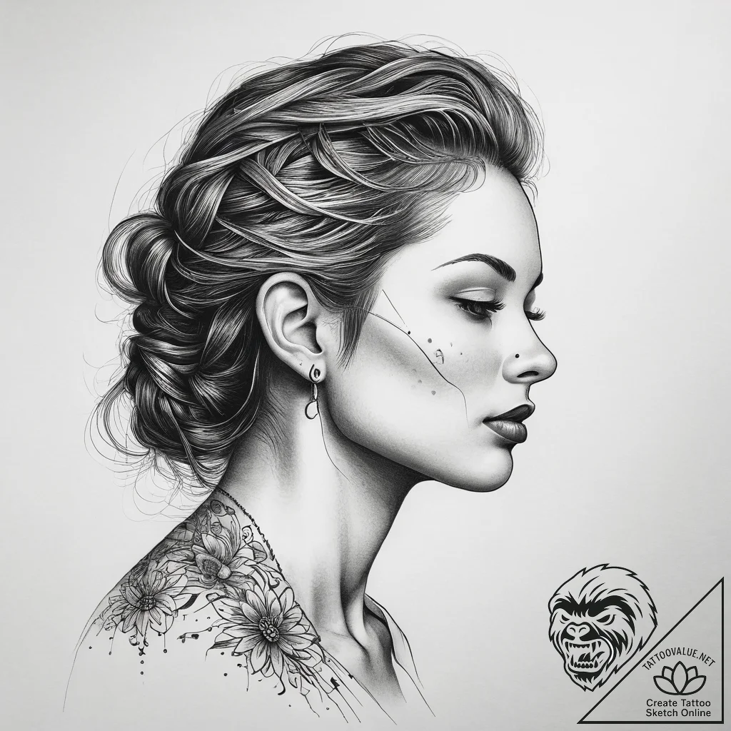 Tattoo sketch expression, artistic tattoo ske... - tattoo sketch (№1757533200_0, 10.09.2025 19:40) — tattoovalue.net