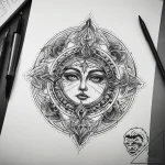 Tattoo sketch cosmic lore, ink illustration f… – tattoo sketch (№1757534762_0, 10.09.2025 20:06) — tattoovalue.net