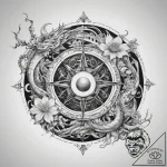 Tattoo sketch armillary sphere, tattoo flash… – tattoo sketch (№1757535349_0, 10.09.2025 20:15) — tattoovalue.net