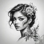 Tattoo sketch emotion – tattoo sketch (№1757535943_0, 10.09.2025 20:25) — tattoovalue.net