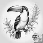 Tattoo sketch toucan, ink illustration for ta… – tattoo sketch (№1757536136_0, 10.09.2025 20:28) — tattoovalue.net