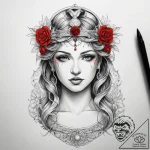 Tattoo sketch greek goddess persephone, tatto… – tattoo sketch (№1757536527_0, 10.09.2025 20:35) — tattoovalue.net