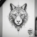 Tattoo sketch geometric animal, ink illustrat… – tattoo sketch (№1757536724_0, 10.09.2025 20:38) — tattoovalue.net