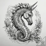 Tattoo sketch hippocampus, tattoo drawing out… – tattoo sketch (№1757538438_0, 10.09.2025 21:07) — tattoovalue.net