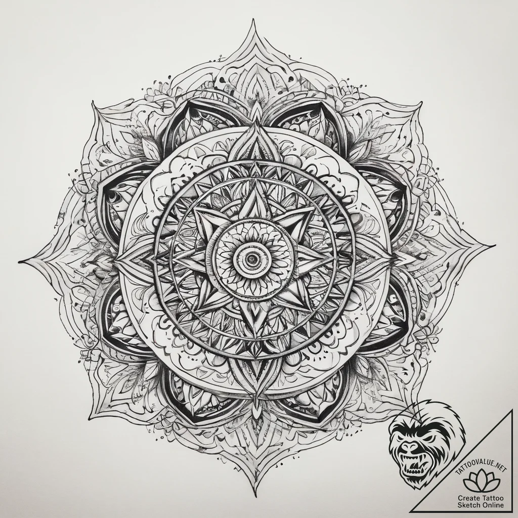 Tattoo sketch spiritual representation, tatto... - tattoo sketch (№1757539024_0, 10.09.2025 21:17) — tattoovalue.net