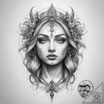 Tattoo sketch divine art – tattoo sketch (№1757539219_0, 10.09.2025 21:20) — tattoovalue.net