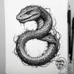 Tattoo sketch jormungandr snake, tattoo line… – tattoo sketch (№1757540386_0, 10.09.2025 21:39) — tattoovalue.net