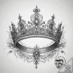 Tattoo sketch tiara – tattoo sketch (№1757540776_0, 10.09.2025 21:46) — tattoovalue.net