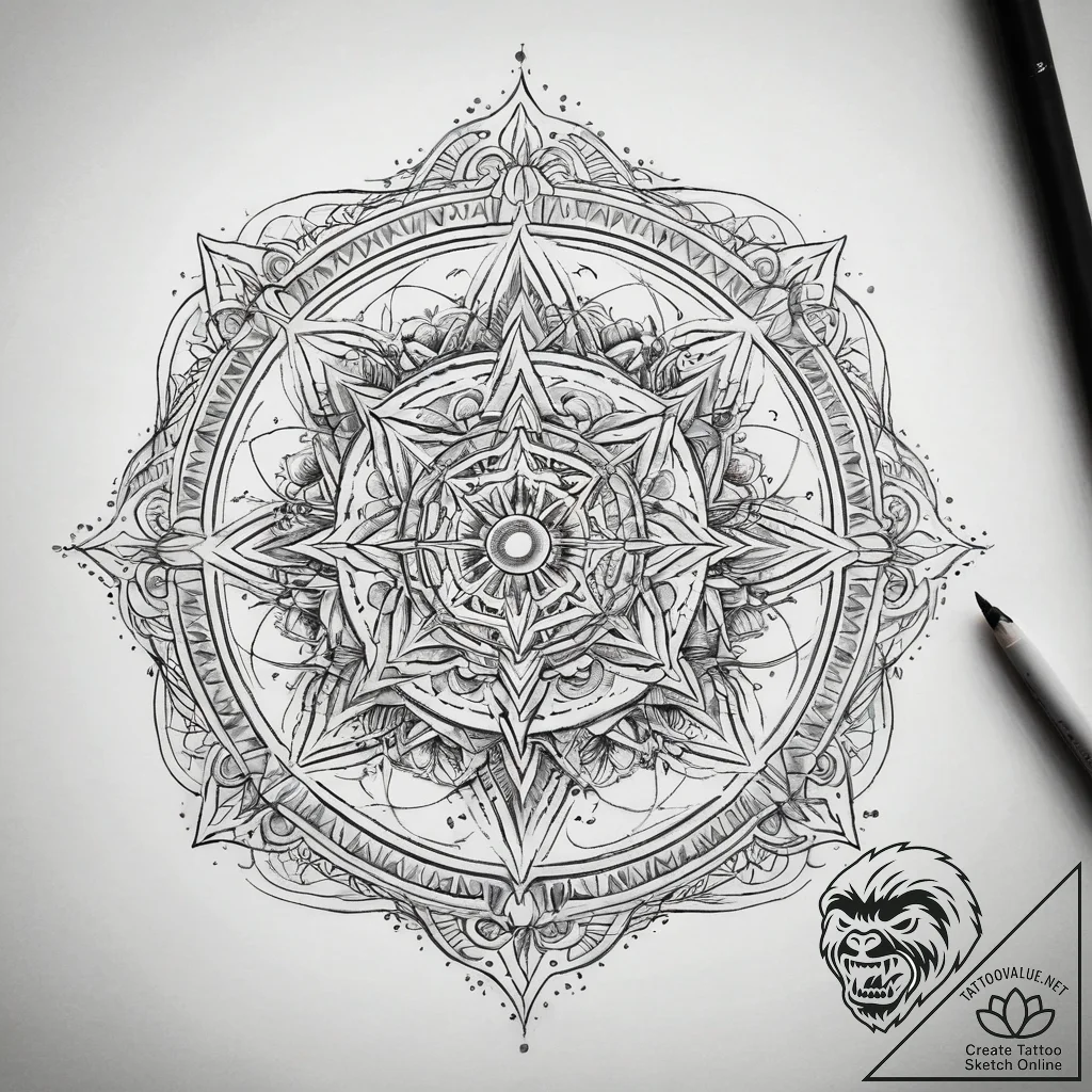 Tattoo sketch cosmic myth, tattoo line art, g... - tattoo sketch (№1757541552_0, 10.09.2025 21:59) — tattoovalue.net