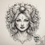 Tattoo sketch cheerleading a pom-pom, tattoo… – tattoo sketch (№1757541942_0, 10.09.2025 22:05) — tattoovalue.net