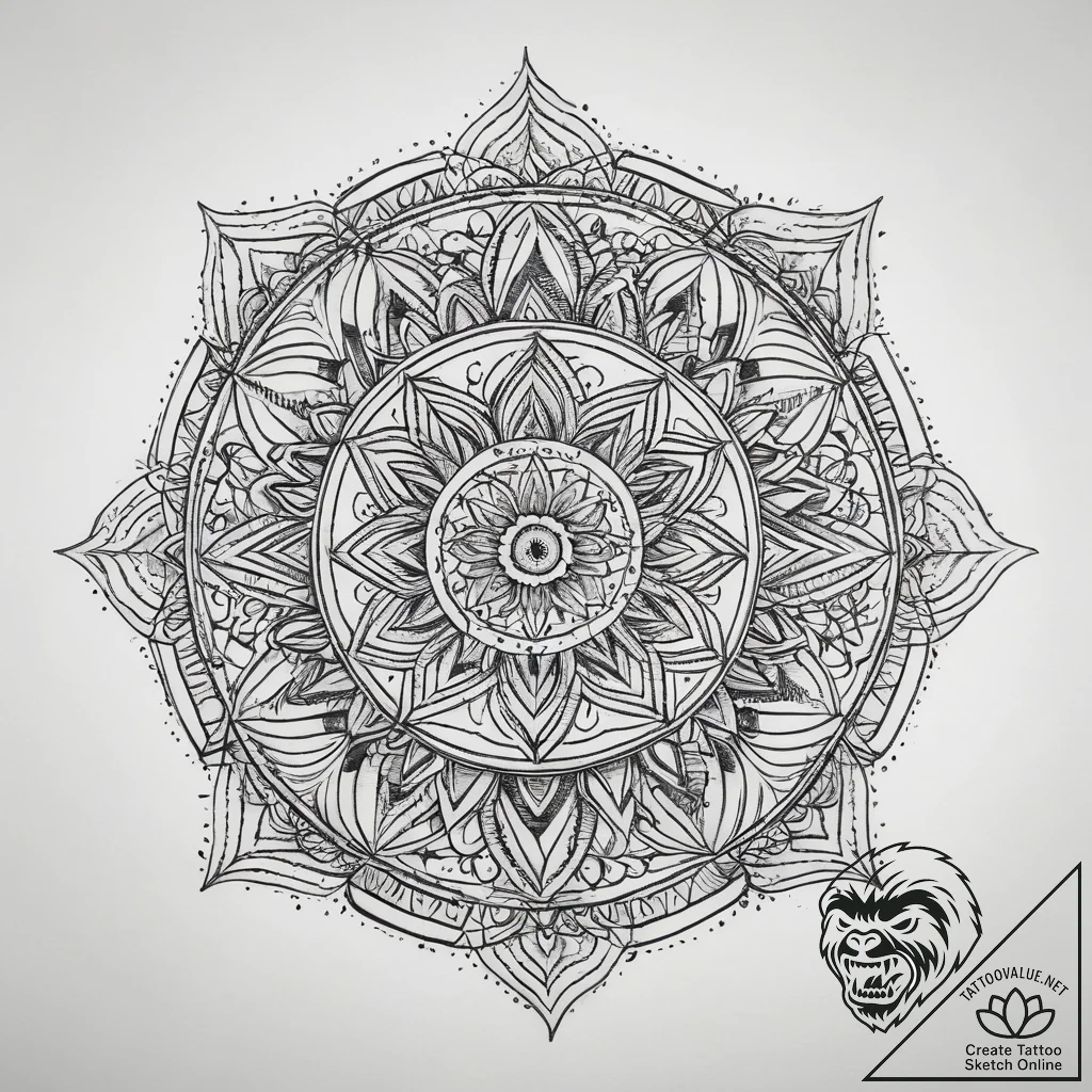 Tattoo sketch drawing a doodle, concept art f... - tattoo sketch (№1757542333_0, 10.09.2025 22:12) — tattoovalue.net
