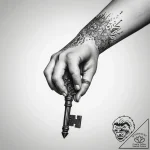 Tattoo sketch hands with a key, tattoo drawin… – tattoo sketch (№1757544486_0, 10.09.2025 22:48) — tattoovalue.net