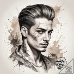 Tattoo sketch a historical figure, artistic t… – tattoo sketch (№1757544681_0, 10.09.2025 22:51) — tattoovalue.net