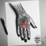 Tattoo sketch hands with a document, artistic… – tattoo sketch (№1757547432_0, 10.09.2025 23:37) — tattoovalue.net