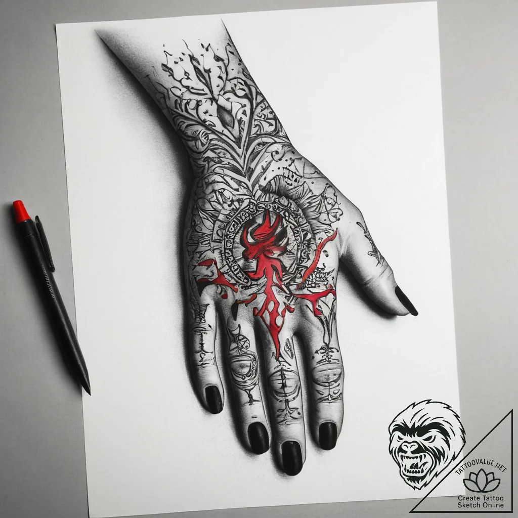 Tattoo sketch hands with a document, artistic... - tattoo sketch (№1757547432_0, 10.09.2025 23:37) — tattoovalue.net