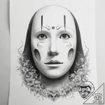 Tattoo sketch studio ghibli no-face – tattoo sketch (№1757547627_0, 10.09.2025 23:40) — tattoovalue.net