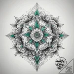 Tattoo sketch emerald, ink illustration for t… – tattoo sketch (№1757549383_0, 11.09.2025 00:09) — tattoovalue.net