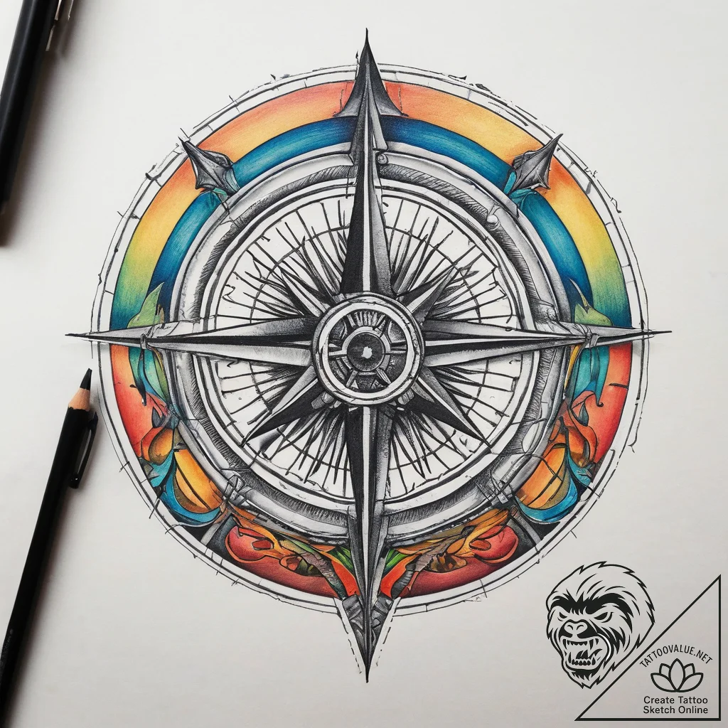 Tattoo sketch circle, tattoo line art, old sc... - tattoo sketch (№1757549968_0, 11.09.2025 00:19) — tattoovalue.net