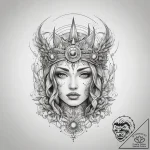 Tattoo sketch cosmic land, ink illustration f… – tattoo sketch (№1757551531_0, 11.09.2025 00:45) — tattoovalue.net