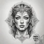 Tattoo sketch spiritual person, ink illustrat… – tattoo sketch (№1757552505_0, 11.09.2025 01:01) — tattoovalue.net