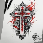 Tattoo sketch fire, tattoo line art, black an… – tattoo sketch (№1757553667_0, 11.09.2025 01:21) — tattoovalue.net