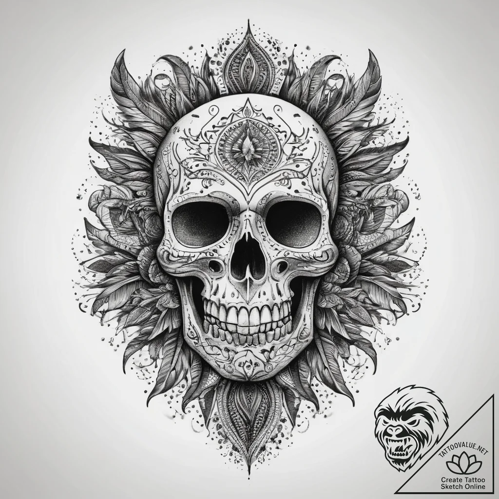 блэкворк (blackwork), ink illustration for ta... - tattoo sketch (№1757554256_0, 11.09.2025 01:30) — tattoovalue.net