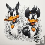 Tattoo sketch daffy duck with speedy gonzales… – tattoo sketch (№1757554451_0, 11.09.2025 01:34) — tattoovalue.net