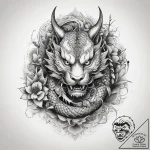 Tattoo sketch sketch череп, artistic tattoo s… – tattoo sketch (№1757554646_0, 11.09.2025 01:37) — tattoovalue.net