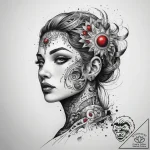 Tattoo sketch cosmic person, ink illustration… – tattoo sketch (№1757555037_0, 11.09.2025 01:43) — tattoovalue.net