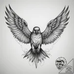Tattoo sketch petrel, tattoo line art, on a c… – tattoo sketch (№1757555428_0, 11.09.2025 01:50) — tattoovalue.net