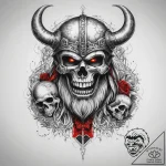 Tattoo sketch viking with a skull, concept ar… – tattoo sketch (№1757555624_0, 11.09.2025 01:53) — tattoovalue.net
