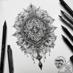 Tattoo sketch locket on a chain, tattoo drawi… – tattoo sketch (№1757556790_0, 11.09.2025 02:13) — tattoovalue.net