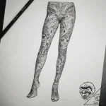 Tattoo sketch leg – tattoo sketch (№1757557574_0, 11.09.2025 02:26) — tattoovalue.net